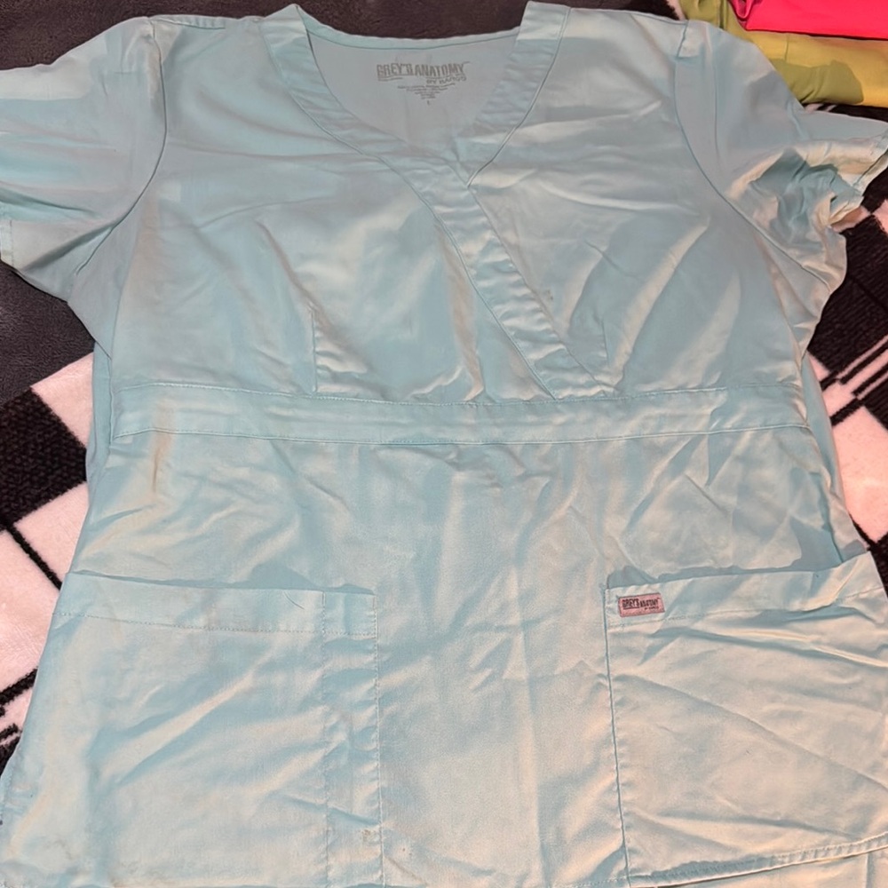 Grey's Anatomy Light Blue Scrub Top